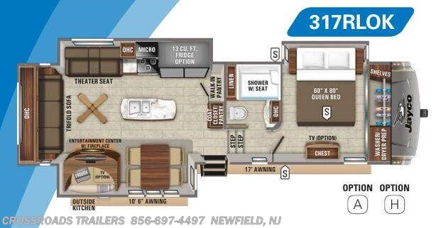 Floorplan of 2020 Jayco Eagle 317RLOK