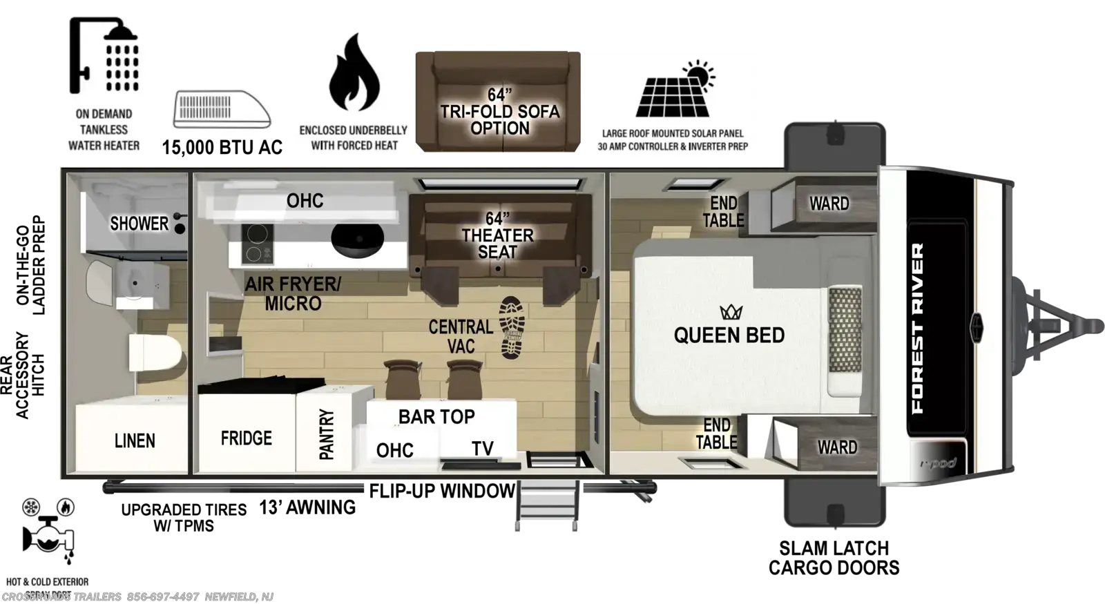 Floorplan of 2027 Forest River R-Pod RP-207