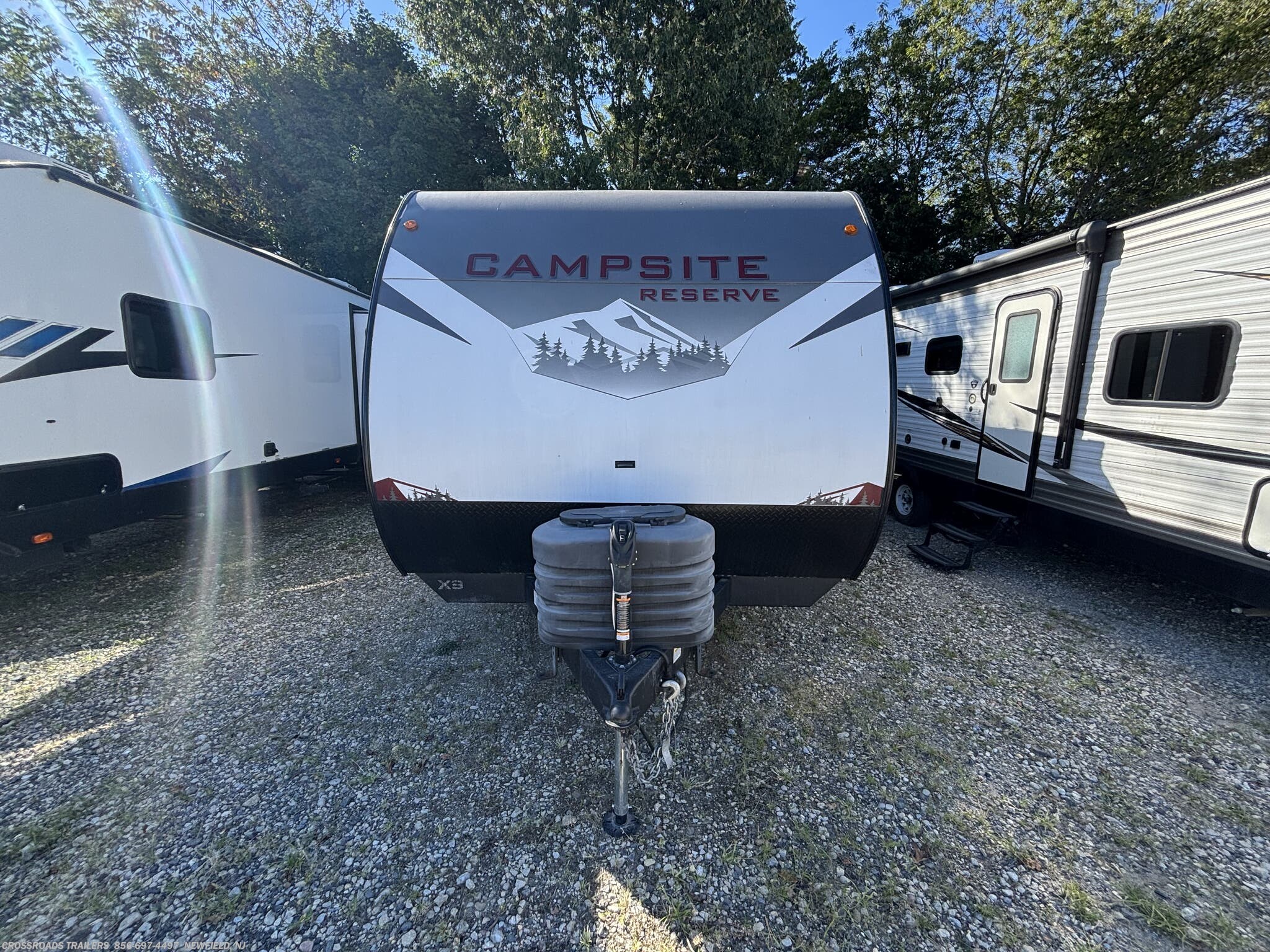 2024 Forest River Campsite Reserve 26CJ - Used Travel Trailer For Sale by Crossroads Trailer Sales, Inc. in Newfield, New Jersey features Pass Thru Storage, LED Lights, Inverter, Pantry, Water Heater