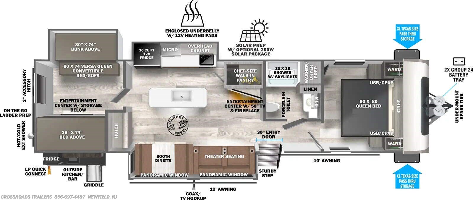 Floorplan of 2026 Forest River Salem Hemisphere 310BHI
