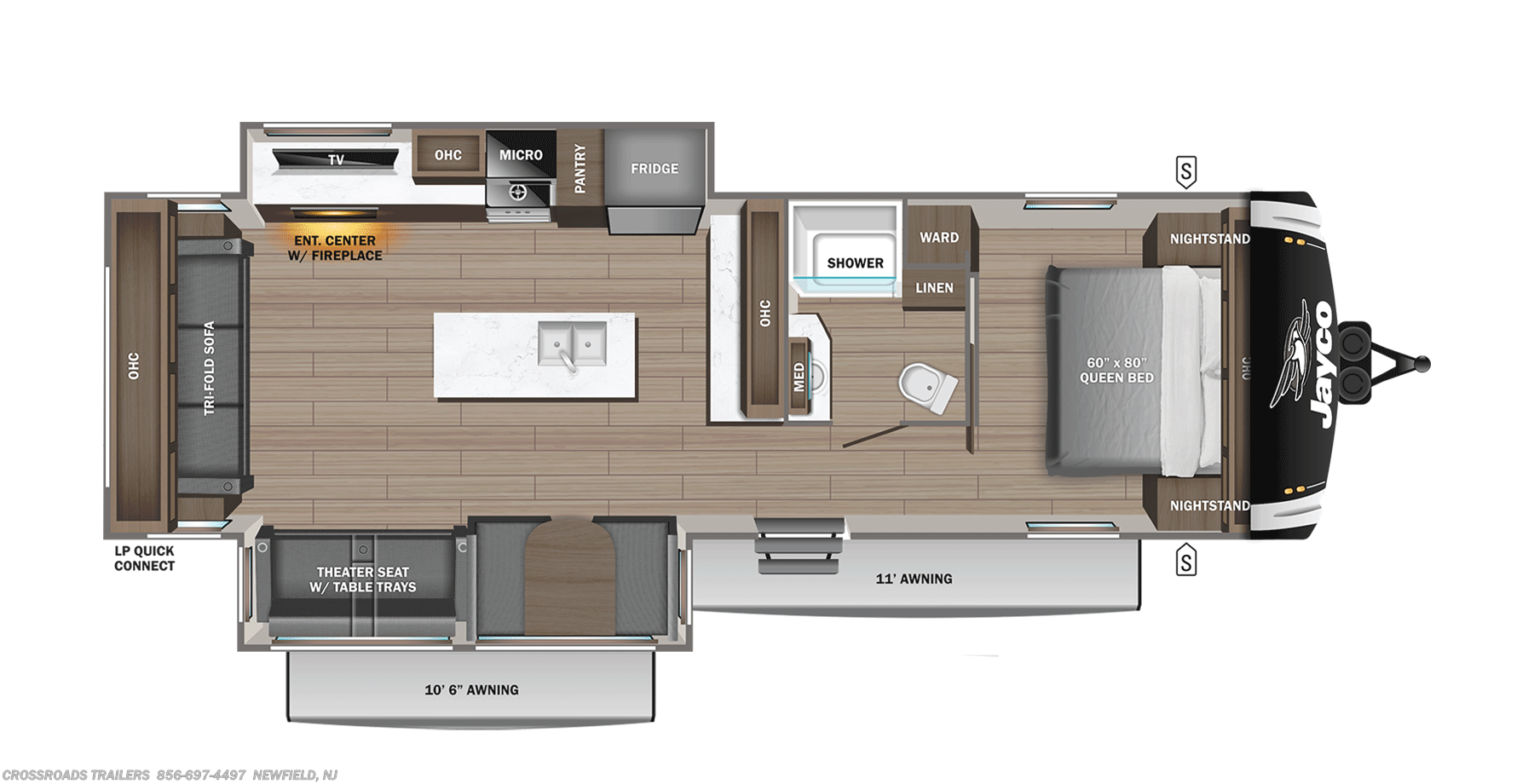 Floorplan of 2025 Jayco Jay Feather 32RL