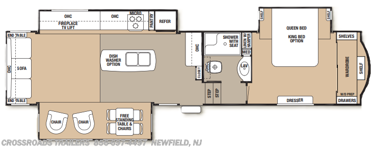 Floorplan of 2014 Forest River Cedar Creek 36CKTS