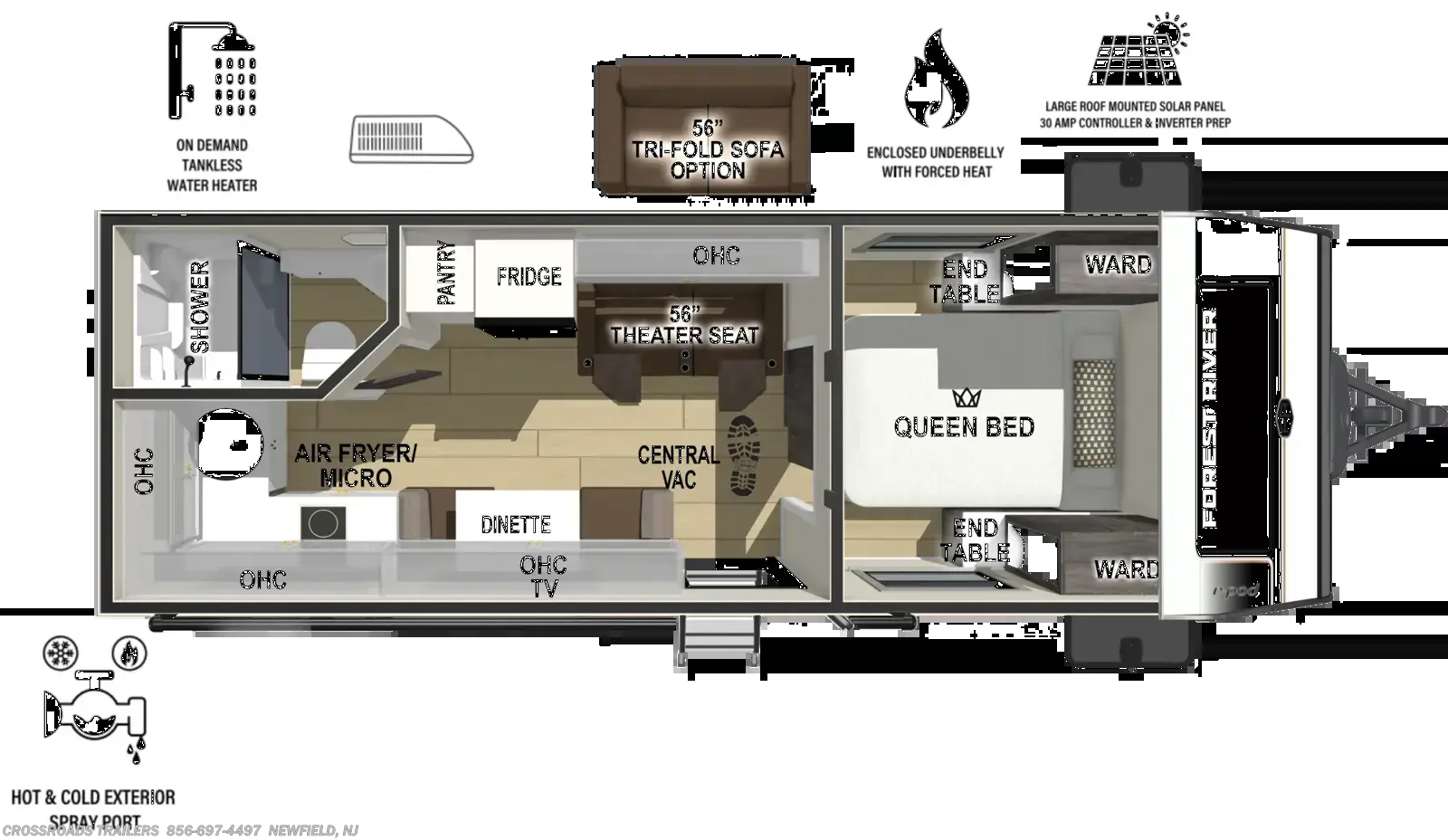 Floorplan of 2027 Forest River R-Pod RP-205