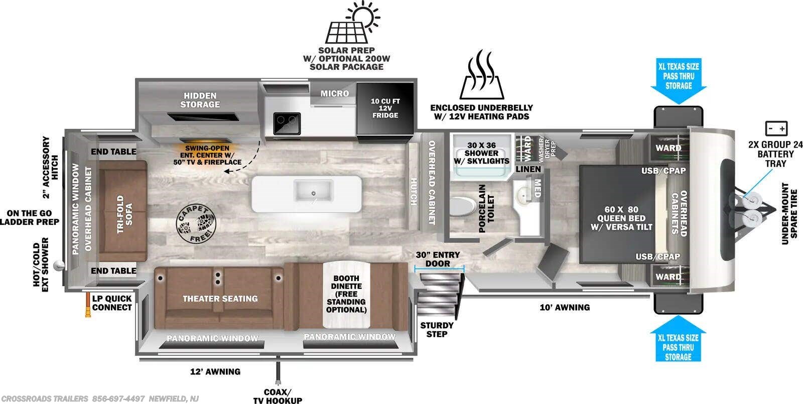 Floorplan of 2026 Forest River Salem Hemisphere 271RL