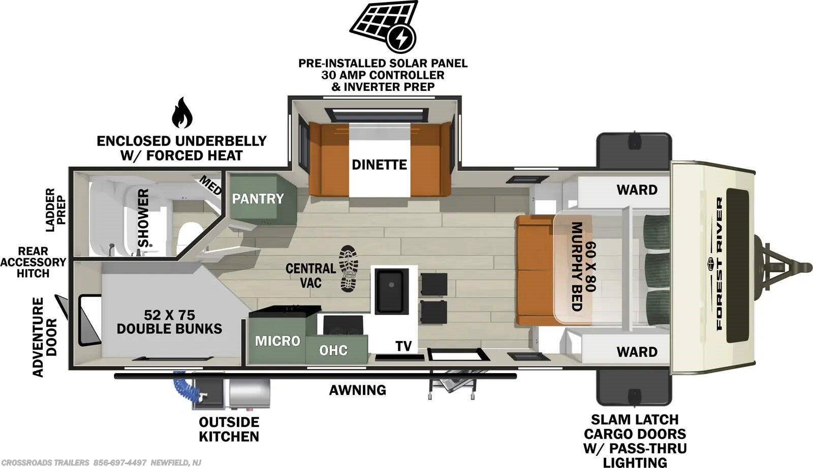 Floorplan of 2025 Forest River No Boundaries NB20.3