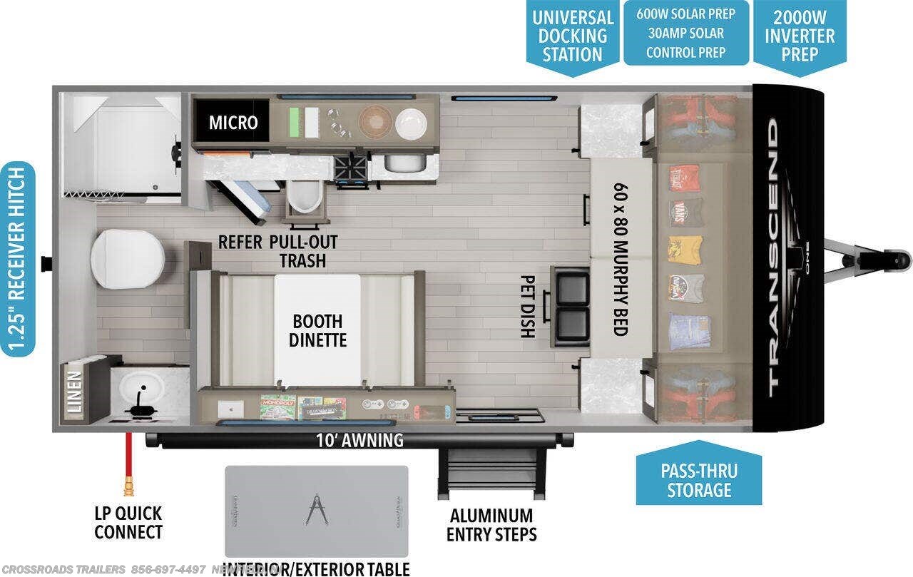 Floorplan of 2025 Grand Design Transcend One 151RB