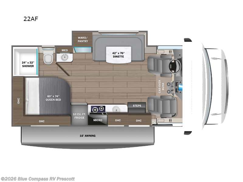 2026 Jayco Redhawk SE 22AF - New Class C For Sale by Blue Compass RV Prescott in Prescott, Arizona features Slideout