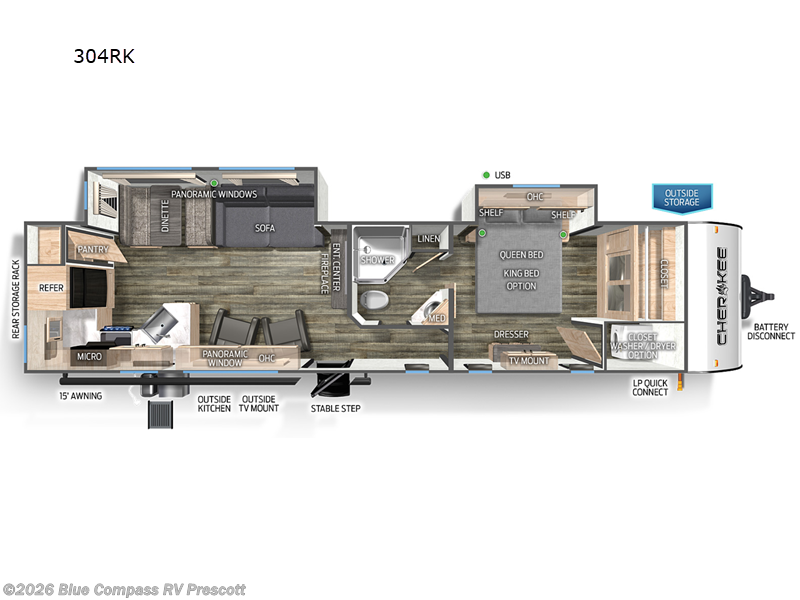 2026 Forest River Cherokee 304RK - New Travel Trailer For Sale by Blue Compass RV Prescott in Prescott, Arizona features Slideout