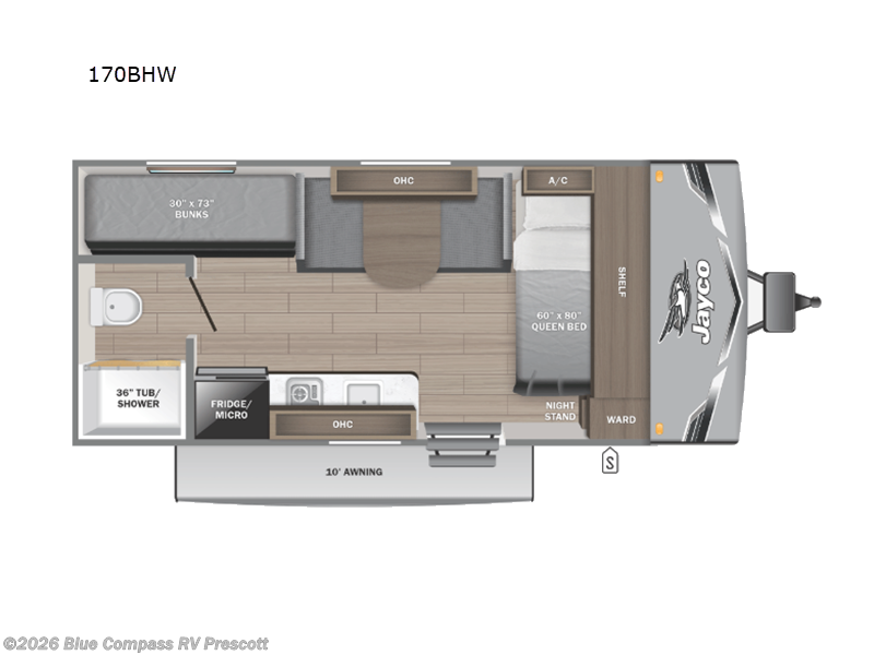 2026 Jayco Jay Flight SLX 170BHW - New Travel Trailer For Sale by Blue Compass RV Prescott in Prescott, Arizona