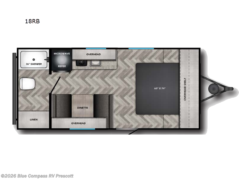 2025 CrossRoads Zinger Lite 18RB - New Travel Trailer For Sale by Blue Compass RV Prescott in Prescott, Arizona