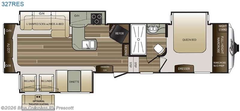 2016 Keystone Cougar 327RES - Used Fifth Wheel For Sale by Blue Compass RV Prescott in Prescott, Arizona features Slideout