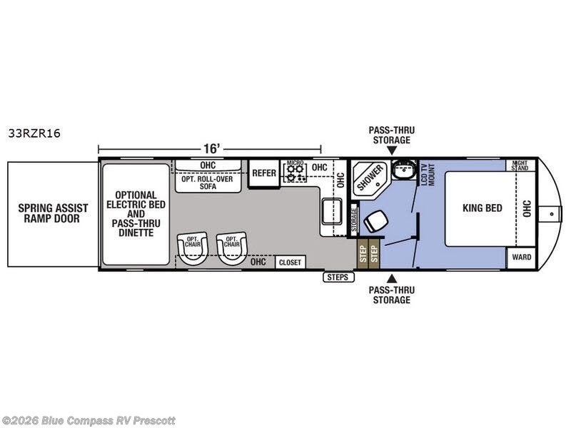 2019 Forest River XLR Boost 33RZR16 - Used Toy Hauler For Sale by Blue Compass RV Prescott in Prescott, Arizona