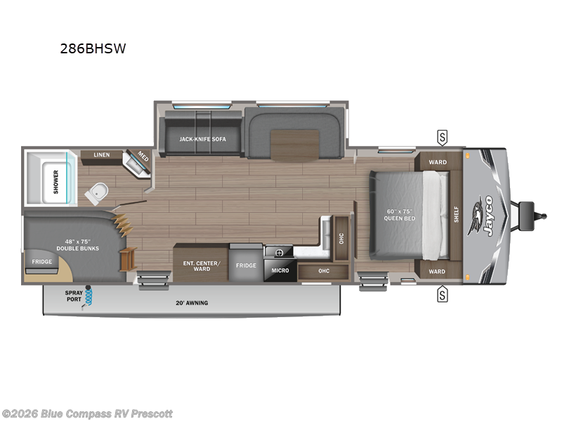 2026 Jayco Jay Flight SLX 286BHSW - New Travel Trailer For Sale by Blue Compass RV Prescott in Prescott, Arizona features Slideout