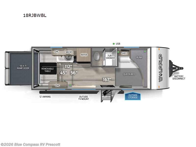 2026 Forest River Cherokee Wolf Pup Black Label 18RJBWBL - New Toy Hauler For Sale by Blue Compass RV Prescott in Prescott, Arizona