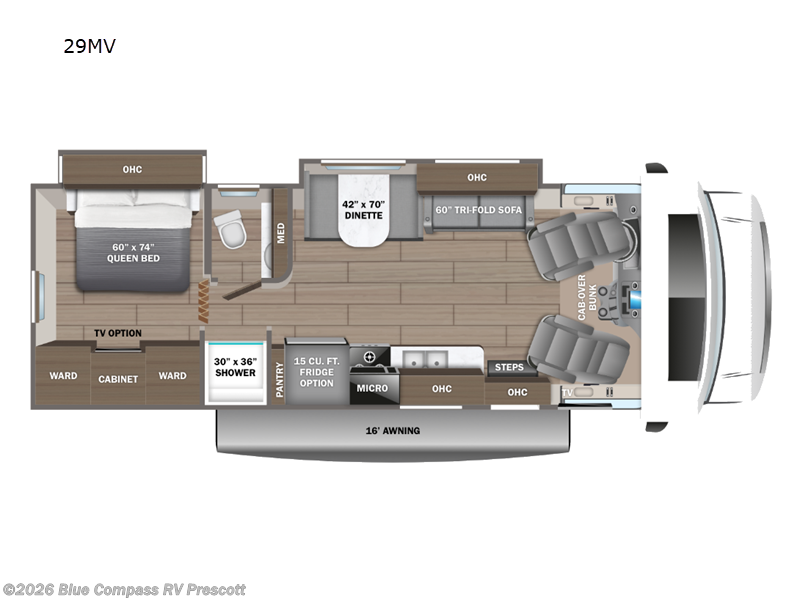 2026 Jayco Greyhawk 29MV - New Class C For Sale by Blue Compass RV Prescott in Prescott, Arizona features Slideout