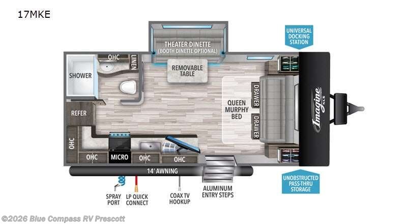 2021 Grand Design Imagine 17MKE - Used Travel Trailer For Sale by Blue Compass RV Prescott in Prescott, Arizona features Slideout