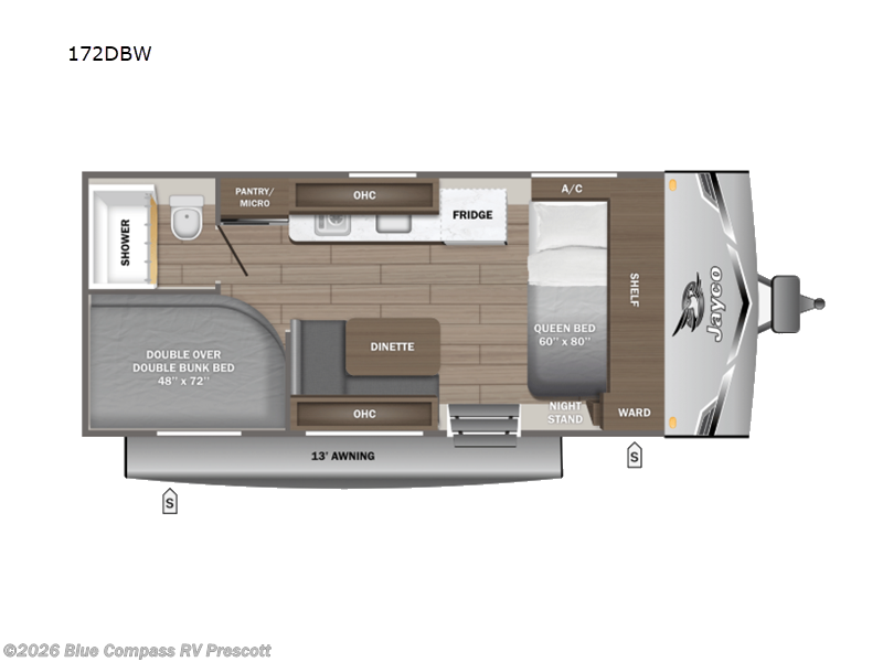 2026 Jayco Jay Flight SLX 172DBW - New Travel Trailer For Sale by Blue Compass RV Prescott in Prescott, Arizona