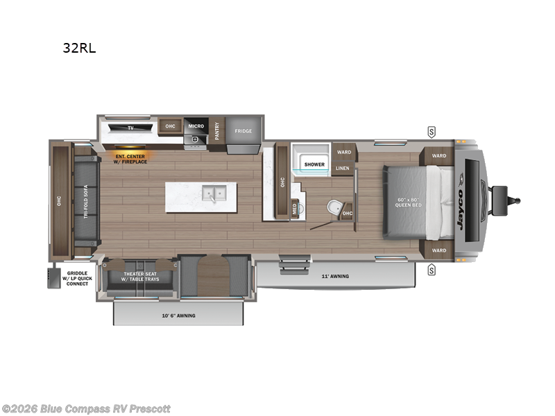 2024 Jayco White Hawk 32RL - Used Travel Trailer For Sale by Blue Compass RV Prescott in Prescott, Arizona features Slideout