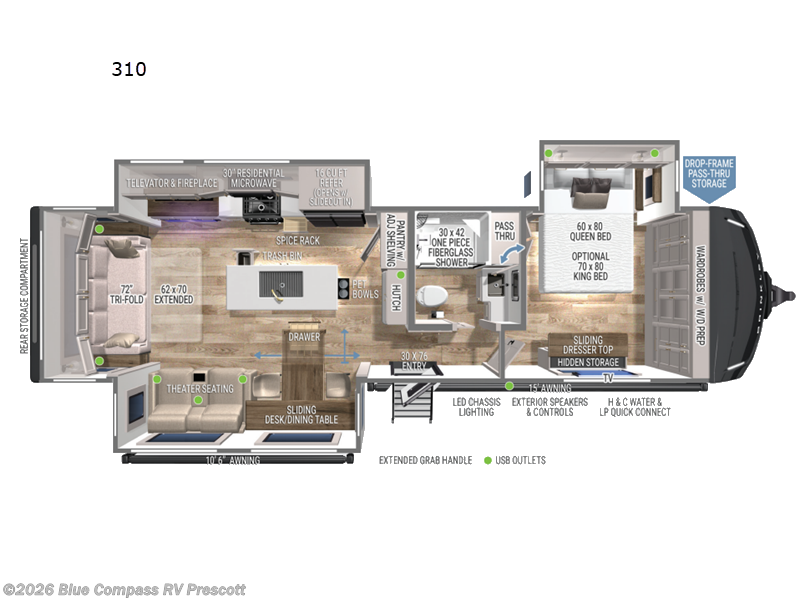 2026 Brinkley RV Model Z AIR 310 - New Travel Trailer For Sale by Blue Compass RV Prescott in Prescott, Arizona features Slideout