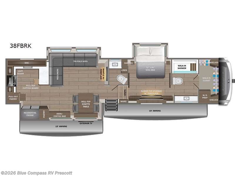 2027 Jayco Pinnacle 38FBRK - New Fifth Wheel For Sale by Blue Compass RV Prescott in Prescott, Arizona features Slideout